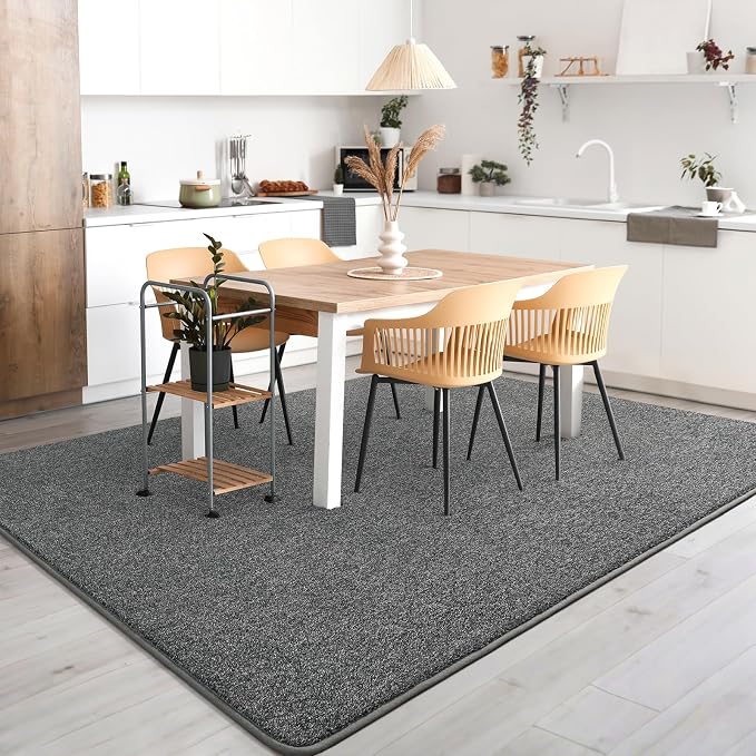 AROGAN 5x7 Area Rugs for Living Room Non Slip Bedroom Rug, Black & White | Modern Area Rugs with Soft Memory Foam, Minimalist Washable Indoor Floor Carpet for Dorm Dining Room Office Kids Playroom