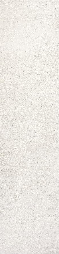 JONATHAN Y Haze Solid Low-Pile Cream Runner Rug 2x8, Coastal,Bohemian,Minimalist,Classic, Easy-Cleaning for Living Room,Bedroom,Kitchen,Pet Friendly,Non-Shedding (SEU100T-28)