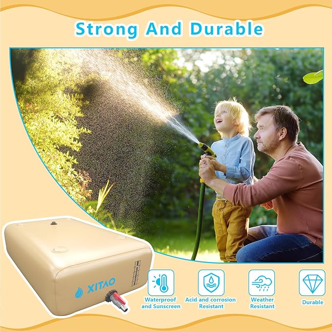 XITAO Water Bladder Storage Containers, Water Tank Foldable Portable Water Storage,Water Storage Bag Containers for RV, Camping, Garden, Irrigation, Drought Resistance, Firefighting