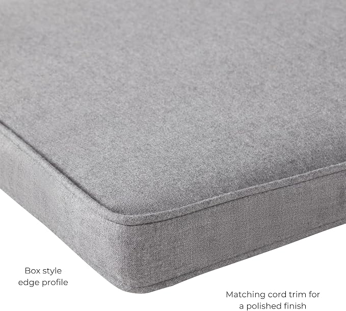 Indoor/Outdoor Chair Pads in Sunbrella Fabric – 17''x17'' Patio Seat Cushions with Foam Insert, Removable Reversible Cover & Ties for Patio Dining Chairs – Set of 2 or 4, Cast Slate