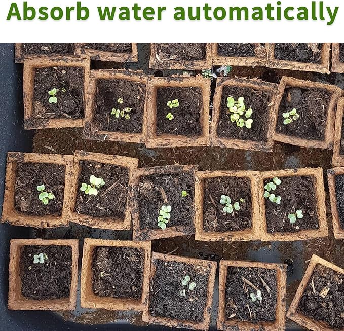 480 Cells Seed Starter Tray, 40 Pack Biodegradable Seed Starter Kit, Peat Pots for Seedlings with 400 Plant Labels, 2 Seed Planting Tool and 1 Spray Bottle