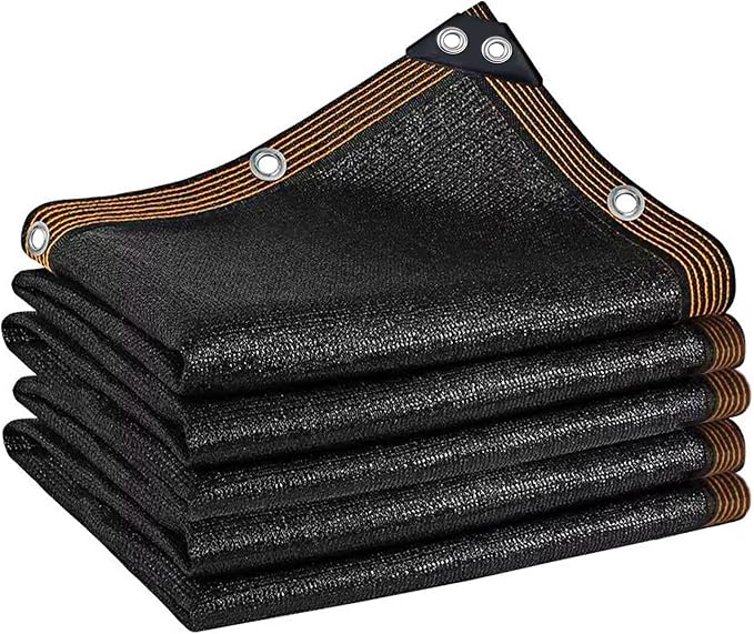 winemana Black Shade Cloth 70%, 6.6x20 FT Mesh Tarp - Garden Shade for Greenhouse, Patio, Vegetables, Plants Cover and Chicken Coops, Sun Shade Net for Outdoor Protection with Reinforced Grommets