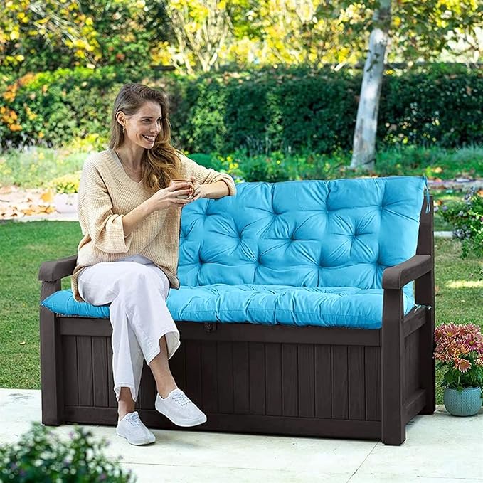 Swing Cushion Replacement Outdoor Porch Waterproof Bench Cushion 2-3 Seater Washable Bench Replacement Cushions for Outdoor Patio Porch Swing Cushions