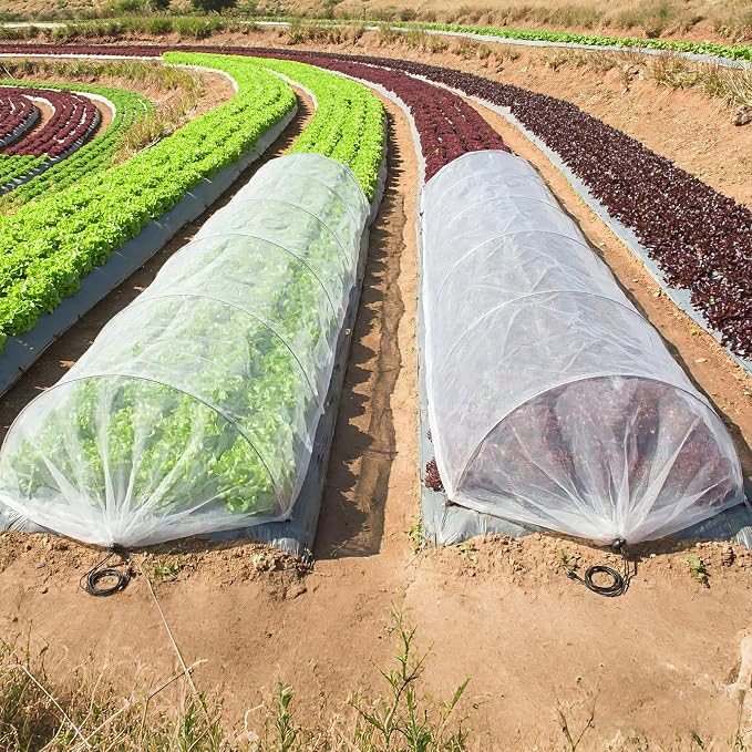 1 Pcs 18 x 118 inch Mesh Garden Greenhouse Tunnel Netting Protection Netting Pest Barrier Vegetable Plant Ultra Fine Mesh Cover Fruit Flowers Row Cover for Raised Beds Garden Greenhouse