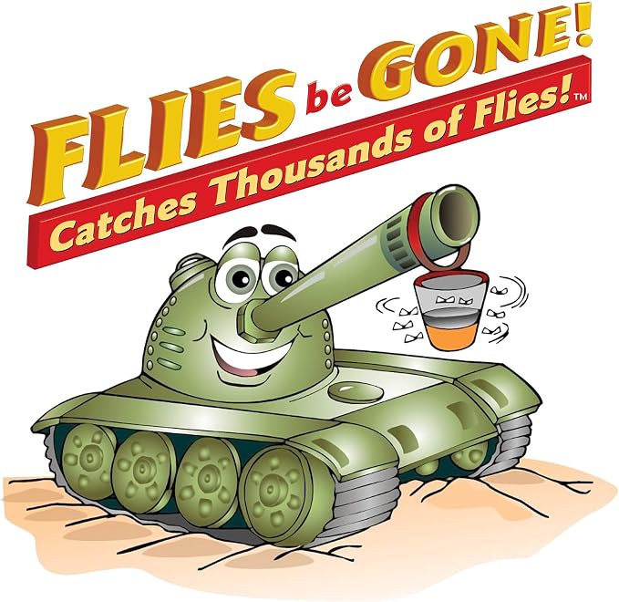 Flies Be Gone Fly Trap - Disposable Protein-Powered Attractant Fly Catcher - Natural Bait Trap for Patios, Ranches, Outdoor Environments - Easy to Use Outdoor, Keeps Flies from Coming Indoors