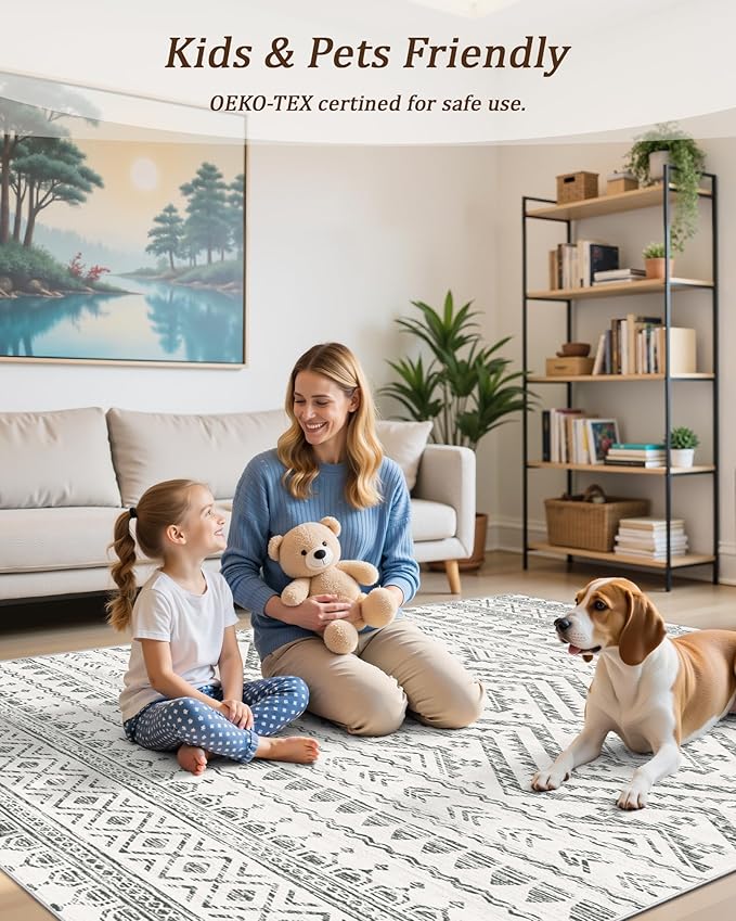 Miukiki 2x12 Runner Rug for Living Room Washable Non Slip Hallway Rug Grey | Soft Low Pile Machine Washable Long Floor Runner rugs for Kitchen Entryway Laundry Room, Foldable Indoor Carpet 2'x12'