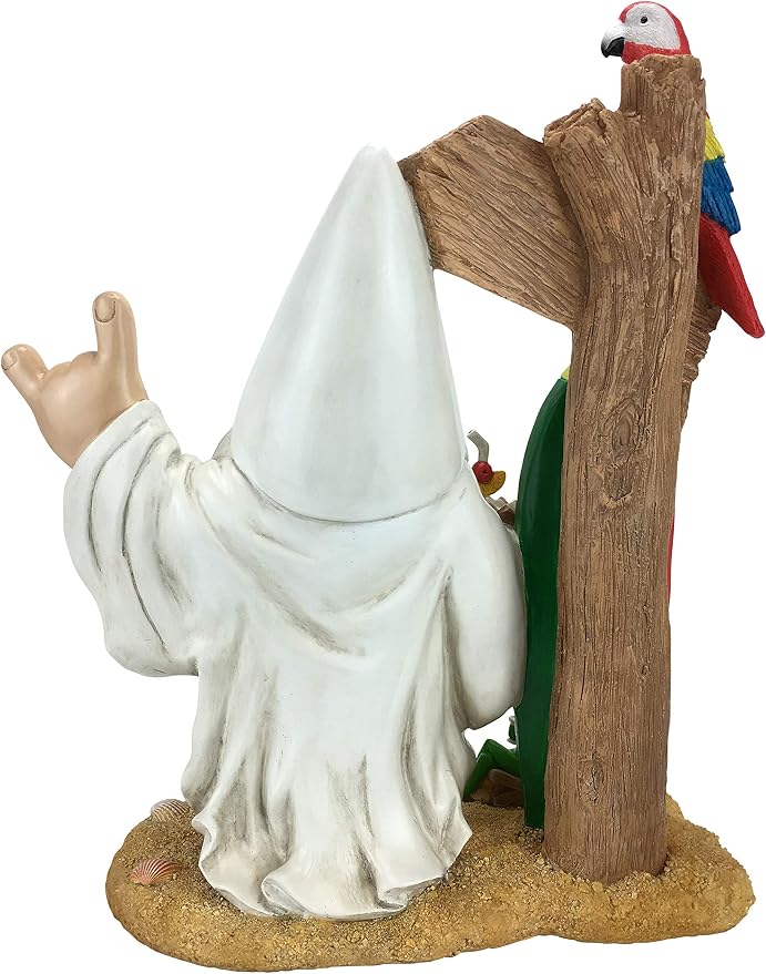 GlitZGlam Rocker Gnome – “George” and Fred The Frog - “It’s Party Time - Rock-On!” -This Gnome Brings Rock and Roll to Your Fairy Garden. A Large 13.75 Inches Tall Garden Gnome Miniature Figurine
