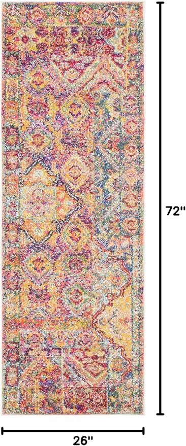 Unique Loom Monterey Collection Area Rug - Aztec (2' 2" x 6' 1" Runner Multi/Blue)