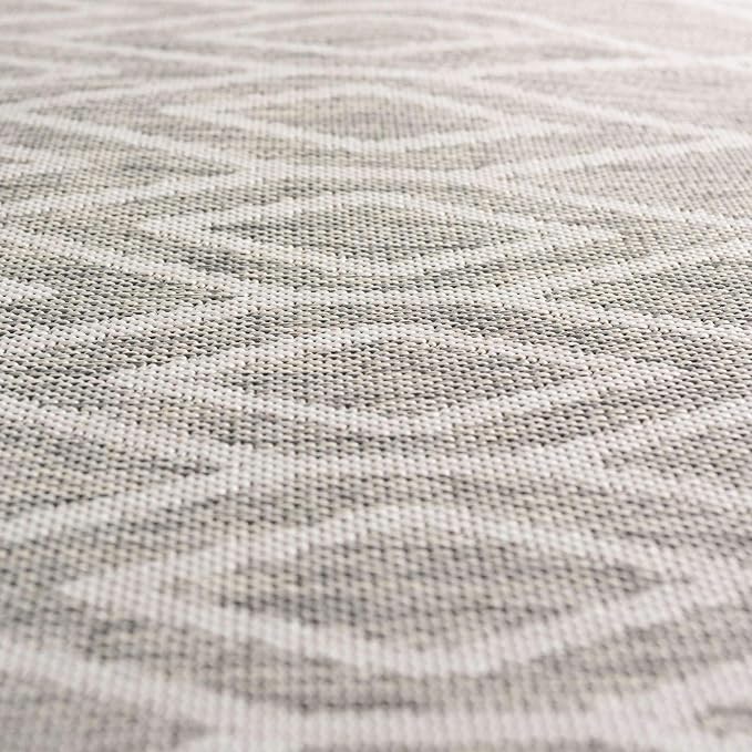 Jill Zarin Outdoor Collection Area Rug - Turks and Caicos (7' 10" Square Gray Cream/Cream)
