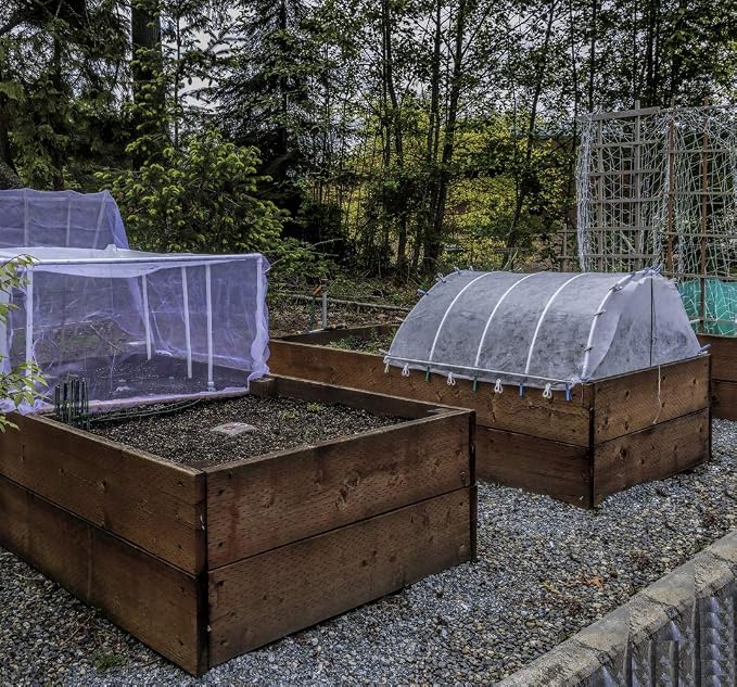 Garden Insect Netting Pest Barrier: 10'x35' Bug Netting for Garden Protection Mosquito Net Fine Mesh Cicada Tree Net Greenhouse Row Cover for Crops Plants Vegetables Flowers Fruits Silver