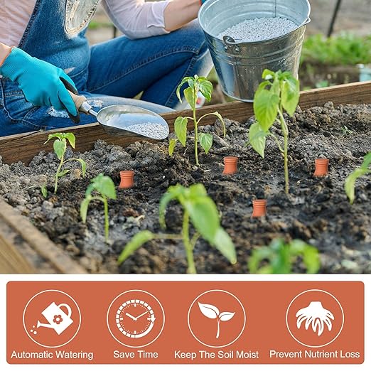 DoubleFill 8 Pcs Ollas Terracotta Watering Pots Self Watering Planter Insert Terracotta Globes Clay for Outdoor Indoor Garden Plants, Easy to Refill (18 oz)