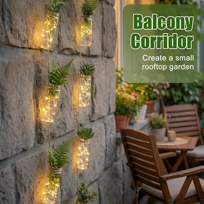 40 Pcs Hanging Plant Propagation Jars Mini Glass Hanging Planters Glass Hydroponic Plant Cutting Bottles with Rope Window Wall Planter for Indoor Plants Home Decor