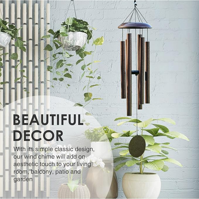 Wind Chimes for Outside Deep Tone - 38'' Wind Chimes Outdoor Clearance, Deep Tone, Windchimes Outdoors, Memorial Gift, Sympathy Gift, Garden Patio, Home Décor, Bronze