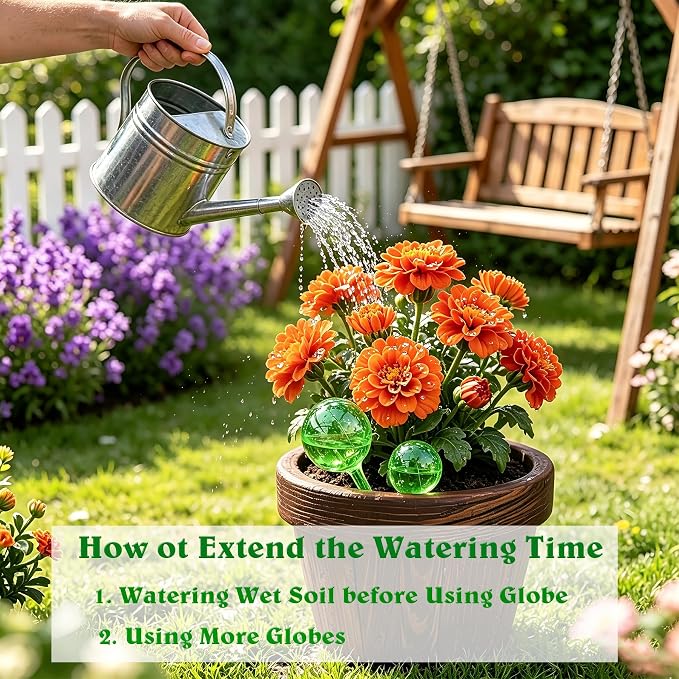 MOONSOUND Plant Watering Dispenser, 10Pcs Plant Watering Devices, Premium Plant Automatic Waterer, Indoor Outdoor Plant Self Watering Spikes, Pot Flower Self Watering Bulbs