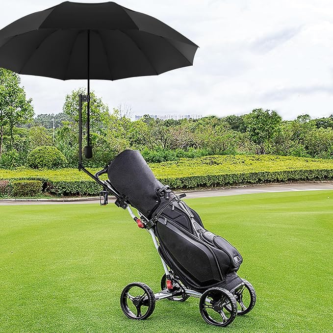 UPF 50+ Beach Umbrella with Adjustable Universal Clamp