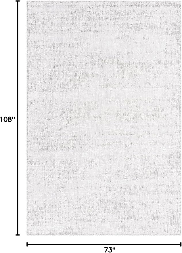 Unique Loom Outdoor Modern Collection Area Rug - Cartago (6' 1" x 9' Rectangle Gray/Ivory)