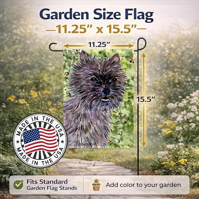 Caroline's Treasures SS8815GF Cairn Terrier Garden Flag Mailbox Flag Decorative Yard Flag Banner Outside Patio Artwork Yard Flower Beds, Garden Size, Multicolor