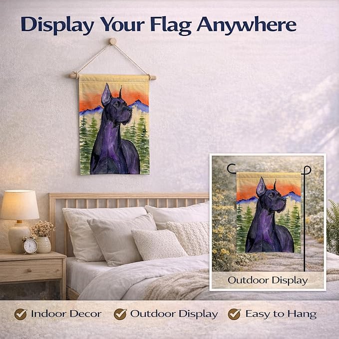 Caroline's Treasures SS8642GF Great Dane Garden Flag Mailbox Flag Decorative Yard Flag Banner Outside Patio Artwork Yard Flower Beds, Garden Size, Multicolor