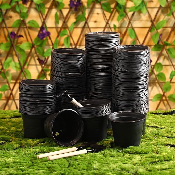 Hushee 1500 Pcs Plastic Plants Nursery Pots - Seed Starting and Seedling Planters With Drainage Holes for Indoor Outdoor Flower Transplanting