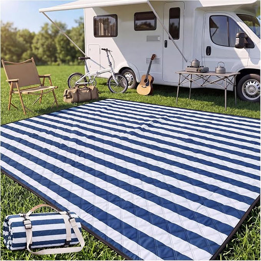 Genovega Waterproof Sandproof Beach Blanket Picnic Outdoor Mat Rug Extra Large Foldable Sand Free Big Giant XL Towel Car Essential Roadtrip Gadget Rv Accessories Gear Must Have Hiking Item Necessities