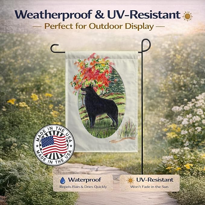 Caroline's Treasures SS8058GF Schipperke Garden Flag Mailbox Flag Decorative Yard Flag Banner Outside Patio Artwork Yard Flower Beds, Garden Size, Multicolor