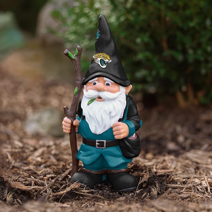 FOCO NFL Team Logo Holding Stick Garden Statue Outdoor Gnome