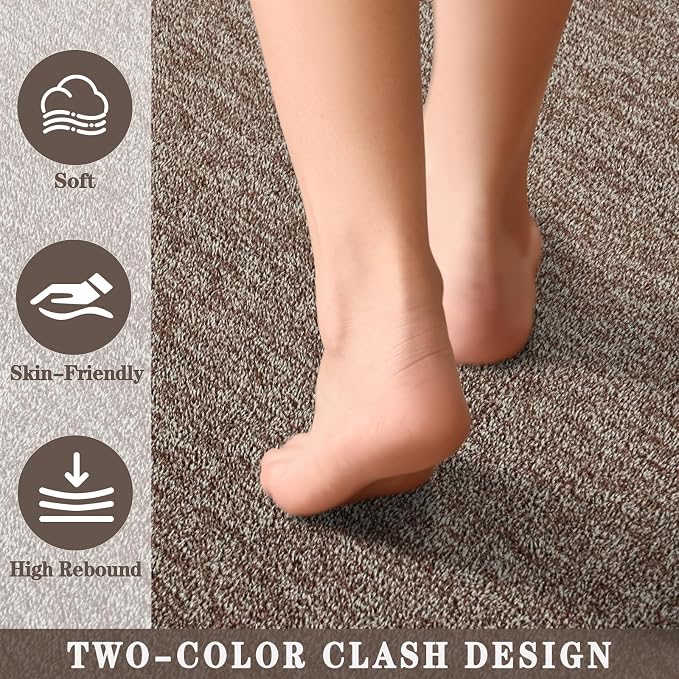 6x9 Brown Area Rug | Washable Memory Foam, Low Pile Non Slip Indoor Carpet for Living Room Bedroom Office Classroom College Dorm Room Home Decor