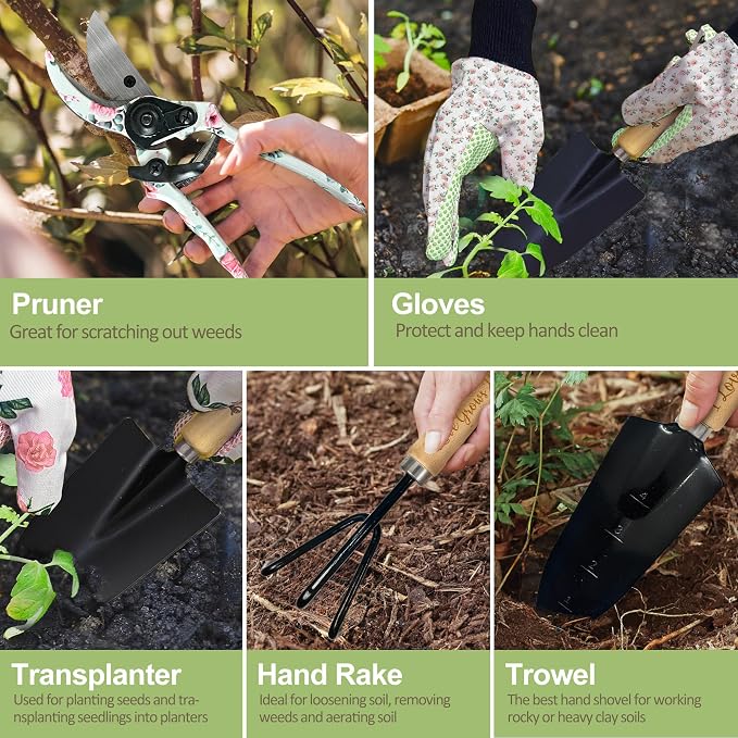 Gifts for Mimi, Mothers Day Mimi Garden Kit Gifts for Grandma Floral Gardening Tools and Durable Garden Tools Organizer Tote, Ideal Gardening Gift for Women on Birthday Plant Lover Present