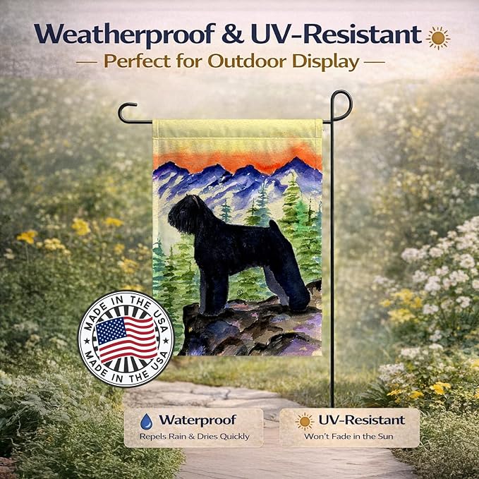 Caroline's Treasures SS8286GF Bouvier des Flandres Garden Flag Mailbox Flag Decorative Yard Flag Banner Outside Patio Artwork Yard Flower Beds, Garden Size, Multicolor