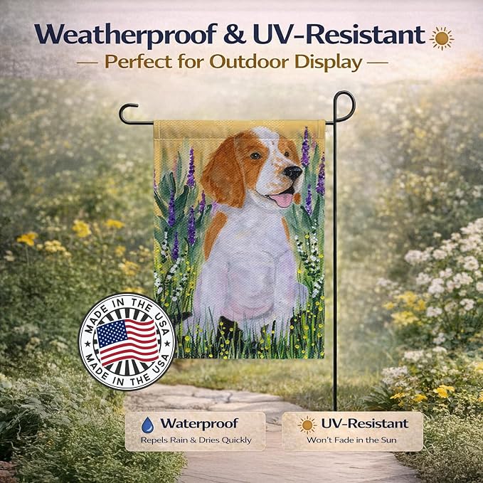 Caroline's Treasures SS8219GF Welsh Springer Spaniel Garden Flag Mailbox Flag Decorative Yard Flag Banner Outside Patio Artwork Yard Flower Beds, Garden Size, Multicolor