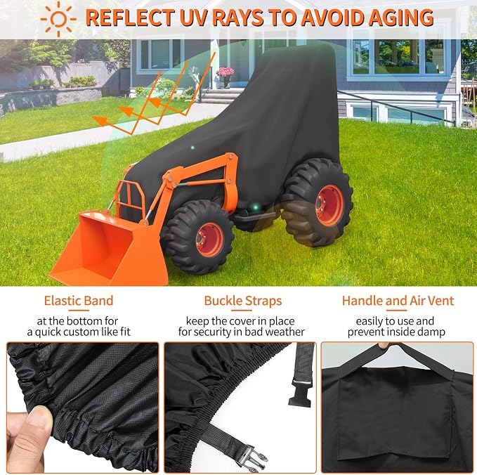 STARTWO Tractor Cover Waterproof Heavy Duty for Compact Utility Tractors LP95637 for Series 2320 2520 2720 3120 3320 3520 3720 3203 4105