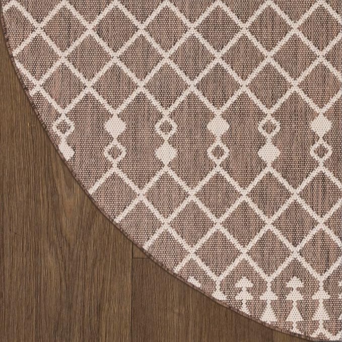 Nourison Home Positano Natural 12' x Round Area Rug - Easy Clean, Non Shedding, Bed Room, Living Room, Dining Room, Kitchen (12' x Round)