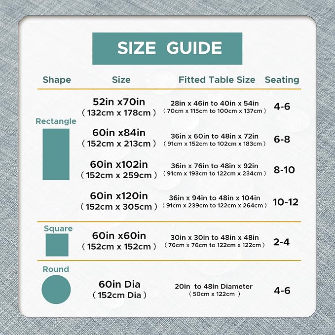 LUSHVIDA Outdoor Tablecloth with Umbrella Hole - Patio Table Cloth Zippered Rectangle 52x70 Inch, Light Gray Linen-Look Polyester Table Cover Water Resistant for Picnic Outside