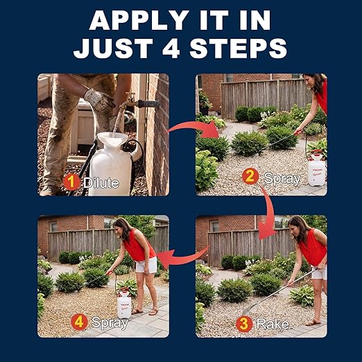 Teexpert Rock Glue for Landscaping, Gravel Glue, Pea Gravel Binder Concentrate 32.1oz, Heavy Duty Pebble Stone Adhesive for Slope, Between Pavers, Garden, Weather Resistant Safe for Plants Pets