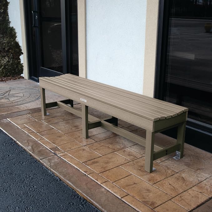 Sequoia Professional Commercial Grade Weldon Backless Picnic Bench, 6ft, Woodland Brown