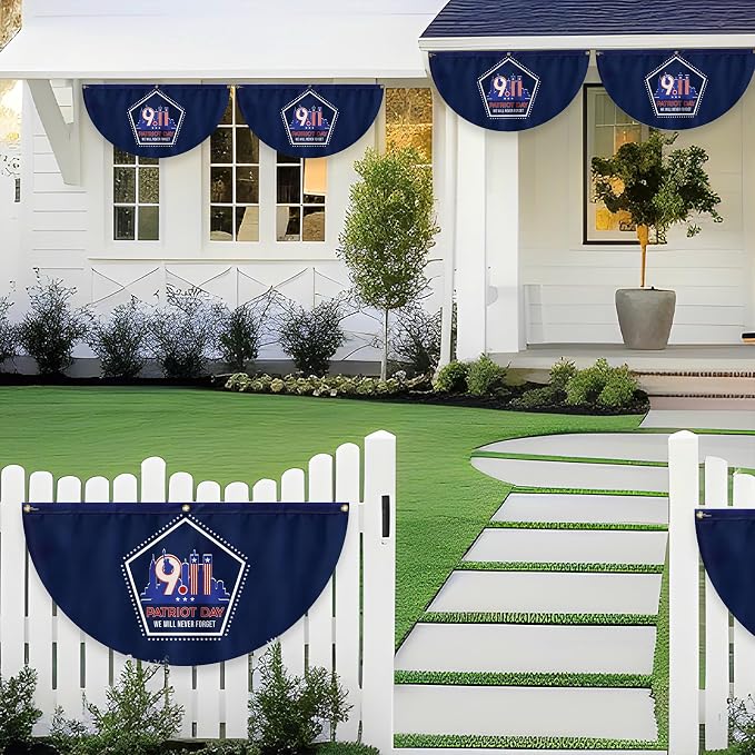 FLAGWIX American 9/11 Flag Patriot Day - Non-Pleated American Bunting Flags Outdoor 3x6 ft (Pack 1) - 911 Flag Patriotic Decorations, Outside Decorations for Yard, Patriotic Flags for Garden Decor