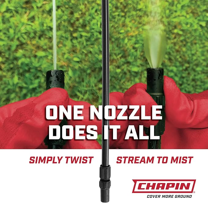 Chapin 1-Gallon Pump Sprayer, Easy Use for Home & Garden, 2pk | Durable lightweight tank; ideal for weed control, plant care and cleaning with adjustable nozzle, long hose and easy pump