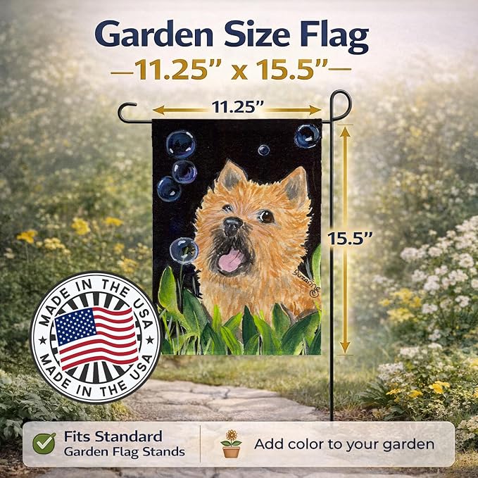 Caroline's Treasures SS8928GF Cairn Terrier Garden Flag Mailbox Flag Decorative Yard Flag Banner Outside Patio Artwork Yard Flower Beds, Garden Size, Multicolor