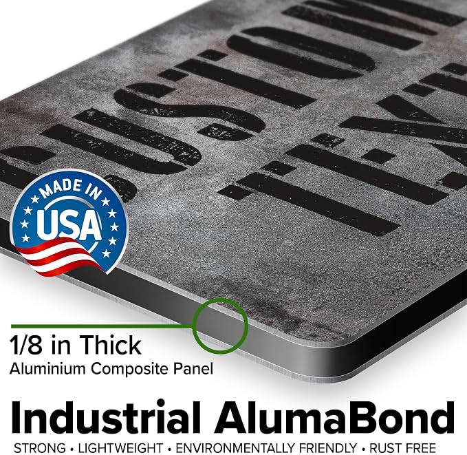 Custom Sign, Custom Street Sign, 11 Font Colors, 13 Font Styles, 4 Hole Options, 22 Sizes, 7x10 Inches, Rust Free DiBound, Fade Resistant, Made in USA by My Sign Center (Grunge Metal)