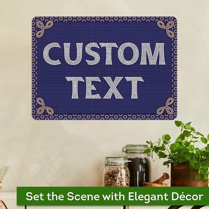 Custom Sign, Custom Street Sign, 11 Font Colors, 13 Font Styles, 4 Hole Options, 22 Sizes, 10x14 Inches, Rust Free DiBound, Fade Resistant, Made in USA by My Sign Center (Fauxsaic 1)