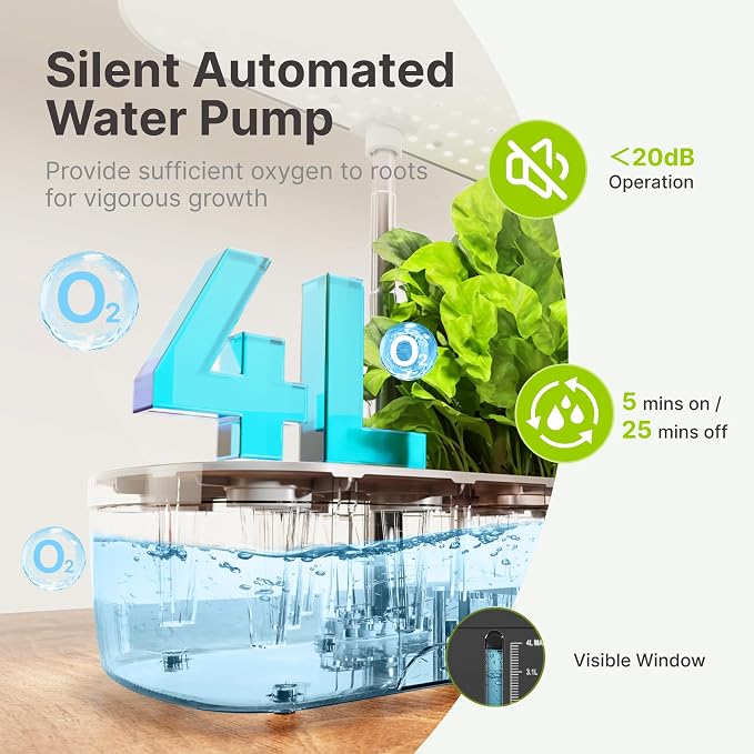 SUNCOZE Hydroponics Growing System Kit 12 Pods & 160pcs Hydroponic Pods Supplies