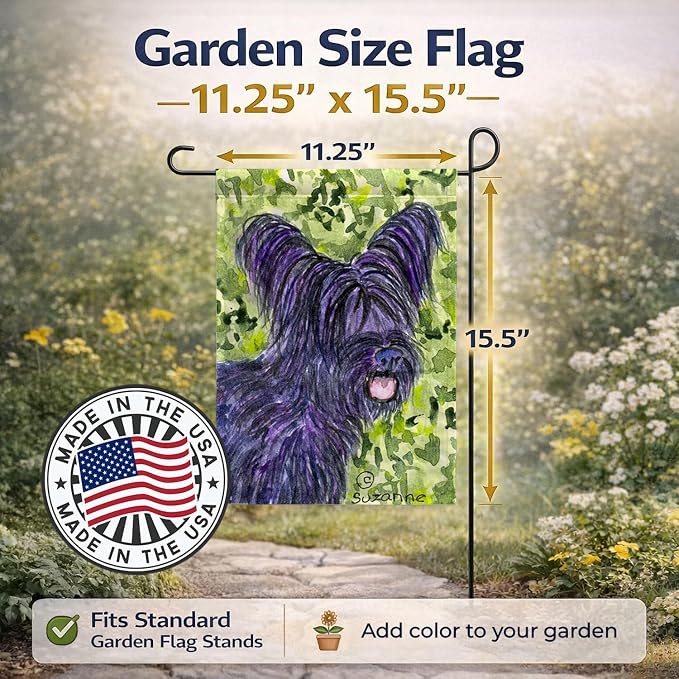 Caroline's Treasures SS8718GF Skye Terrier Garden Flag Mailbox Flag Decorative Yard Flag Banner Outside Patio Artwork Yard Flower Beds, Garden Size, Multicolor
