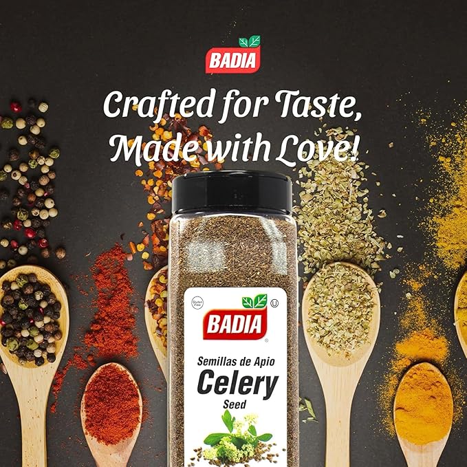 Badia Celery Seed Whole 16 oz – Aromatic & Bold Flavor for Pickling, Cooking, and Seasoning