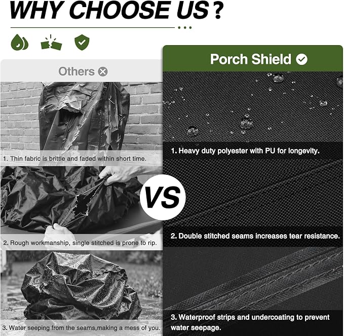 Porch Shield Cordless Lawn Mower Cover – Waterproof Electric Lawnmower Cover fit for 20-21 inches Folding Walk Behind Mower 25" L x 19" D x 41" H, Black