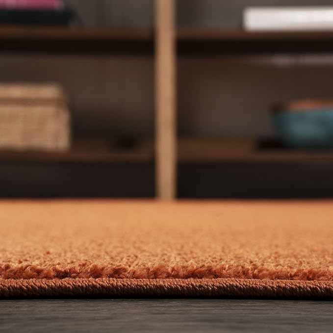 JONATHAN Y Haze Solid Low-Pile Orange Indoor Area Rug 4x6, Coastal,Bohemian,Minimalist,Classic, Easy-Cleaning for Living Room,Bedroom,Kitchen,Pet Friendly,Non-Shedding (SEU100M-4)