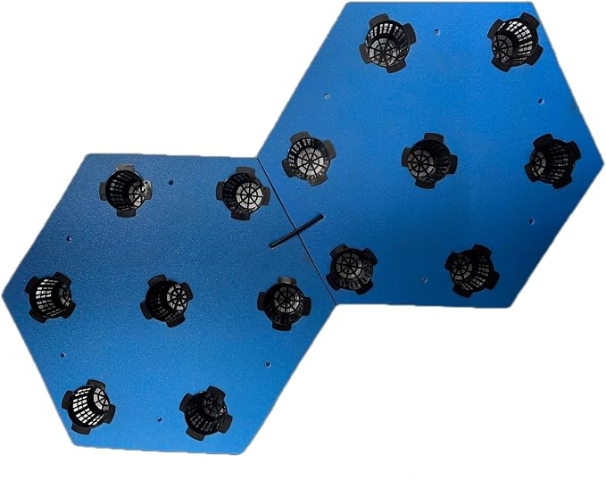 BEEMATS ECOISLE Floating Hydroponic Growing System, 7-Plant Capacity, Hexagonal Design with Aerated Pots, Water Garden Filter (3)