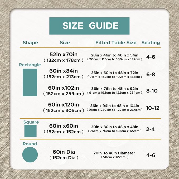 LUSHVIDA Outdoor Tablecloth with Umbrella Hole - Patio Table Cloth Zippered Square 60x60 Inch, Linen-Look Polyester Table Cover Water Resistant for Picnic Outside, Natural Color