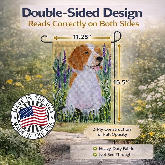 Caroline's Treasures SS8219GF Welsh Springer Spaniel Garden Flag Mailbox Flag Decorative Yard Flag Banner Outside Patio Artwork Yard Flower Beds, Garden Size, Multicolor