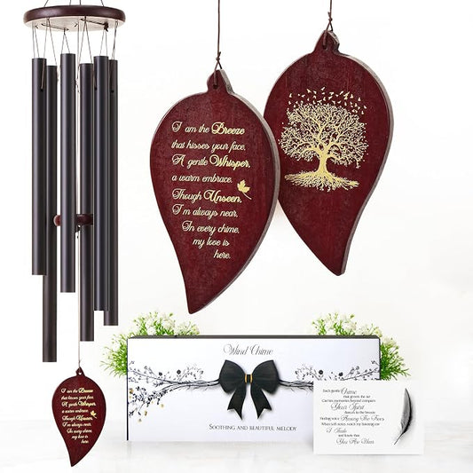 32 Inch Memorial Wind Chimes Outdoor, Sympathy Gifts for Loss of Loved One, Memorial Gifts for Loss of Mom, Sympathy Wind Chimes for Mother, Father, Brother, Sister