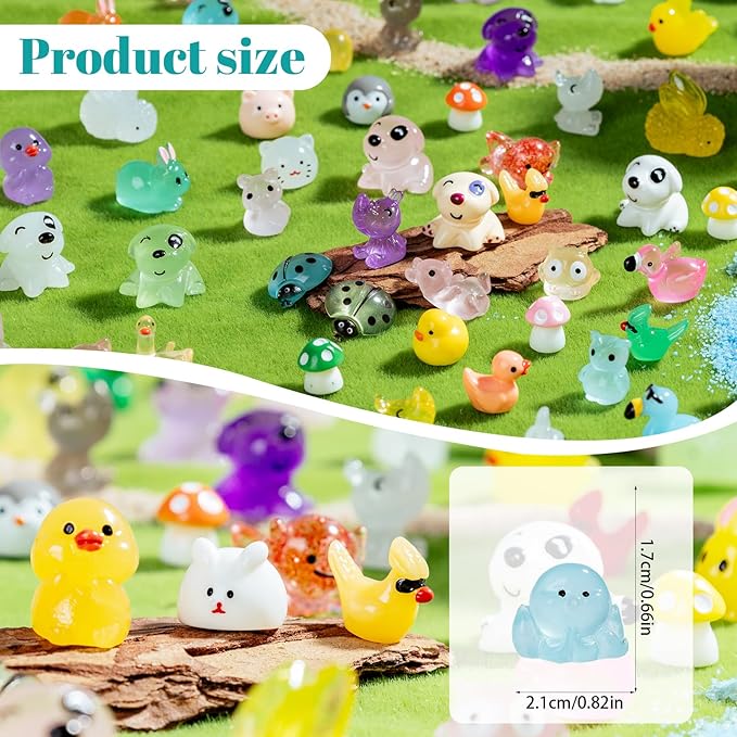 350 pcs Mini Resin Animals Many Styles Variety Tiny Animals Figures Miniature Little Small Animal Figurines Bulk for Micro Fairy Garden Landscape Accessories Hide Crafts Decor Aquarium